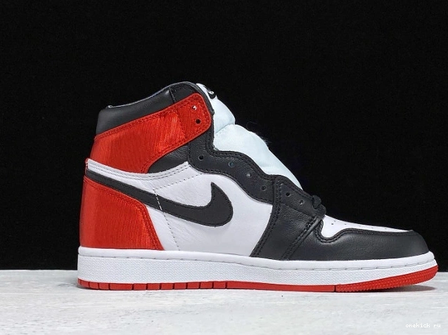 Rep Onekick CD0461-016 High Toe Air Jordan Satin Retro 1 Black 0729